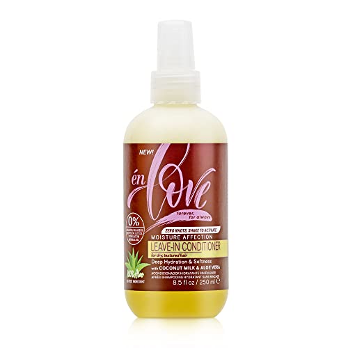 én love Moisture Affection Leave-In Conditioner | Natural Coconut Milk & Aloe Vera for Deep Hydration | Detangles, Strengthen and Adds Shine to Hair with Honey and Marula Oil | Anti Frizz, Zero Parabens, Zero Alcohol, Zero Mineral Oil | Aloe Is Our First Ingredient Not Water