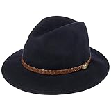 Made in Italy Lipodo Chapeau Outdoor Traveller Femme/Homme - Made in Italy de Feutre en Laine Hiver Automne-Hiver - 60 cm Bleu Fonce