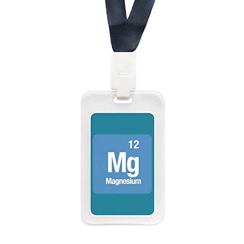 Mg Magnésium étui transparent rigide protection carte de crédit motif scientifique chimie