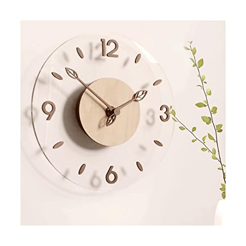 Horloges murales en bois modernes et rondes pour décoration intérieure