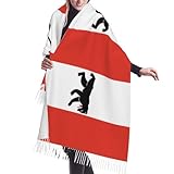 Bequemes Material: Berliner Flagge. Dieser Schal ist aus weichem Kaschmirimitat, das warm und bequem ist