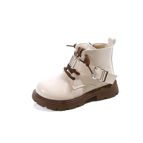 Girls Lace-up Ankle Boots Winter Fashion Warm PU Leather Boot Waterproof Outdoor Snow Booties for Kids 20253