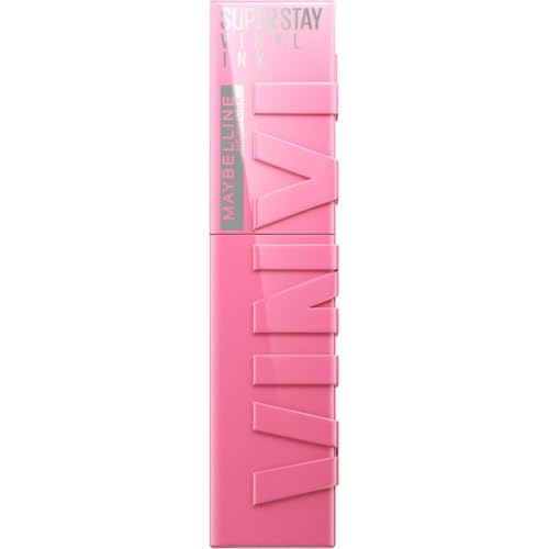 Maybelline New York - Rouge à Lèvres Liquide - Effet Vinyl Brillant - Longue Tenue - SuperStay Vinyl Ink Pink - Teinte : Upbeat (155)