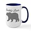White/Navy Inside - Daddy Bear Large Mug