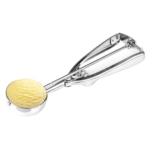 DAWCBVJQ Cuchara De Helado, Sacabolas Helado, 4x3.5x23cm Cuchara Helados Bola De Acero Inoxidable Con Gatillo Y Mango Cómodo, Apto Para Lavavajillas, Utensilios De Cocina Para Helados