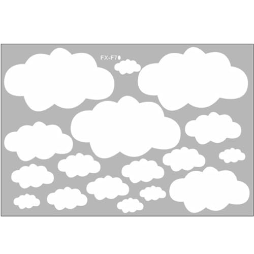 Adorno de Nubes Blanco para Pared Vinilo Decorativo Removible