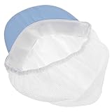 Gatuida Fashion Chef Hat with Fine Mesh Breathable Cooking Cap Adjustable Light Blue Brim Kitchen Service Hat for Restaurant Staff for Men and Women