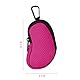 MEDMAX Neopren Tasche für Asthma Inhalator, Tragetasche mit Karabinerhaken und Netztasche innen, Reise-Holster Halter für L-förmigen Asthma-Inhalatoren (Rosarot) (Roserot)