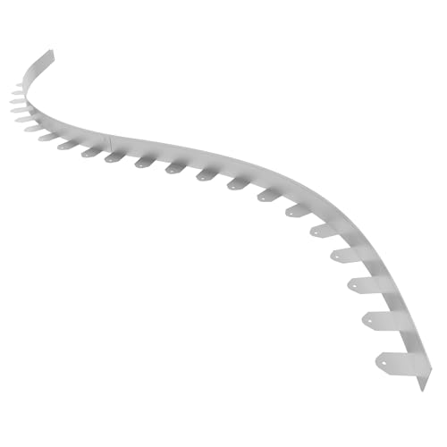 FIVMEN Rasenkante Beeteinfassung Metall Beetumrandung Mähkante Verzinkt mit 25 Erdanker Flexible Beetbegrenzung Rasenbegrenzung Silber, 100x5 cm 5 Stück