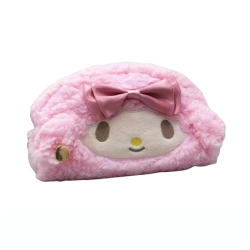 Estojo Maquiagem/Material Escolar Necessaire Bixinho Pelúcia Rosa Premium MARCAMI