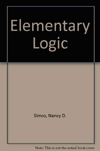 Elementary Logic 0534013635 Book Cover