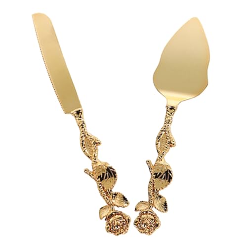 PRETYZOOM 1Set Cake Server and Cutter Set Kitchen Cake Spatula with Serrated Cutter for Precise Slicing for Home Cooking Birthdays Weddings and Celebrations