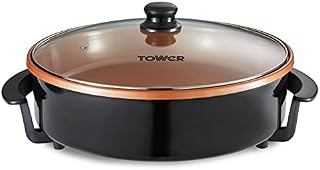 Tower T14038COP Cerasure + Copper Electric Multi-Pan with Non-Stick Coating, 1500W, Copper