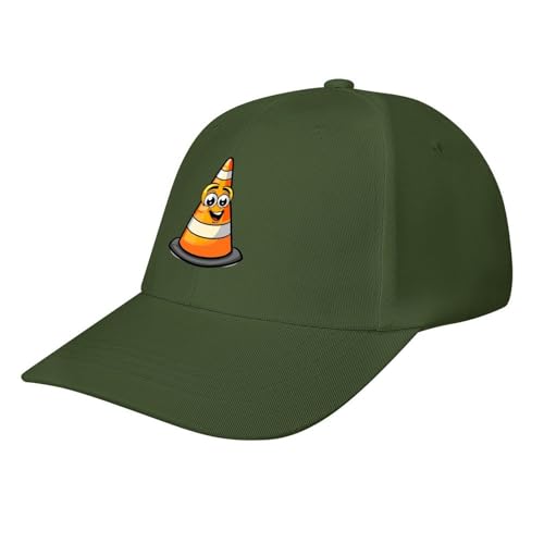 asbwuo Halloween Costume Traffic Cone Funny Simple Safety Pylon Baseball Cap Adjustable Trucker Hat Golf Dad Hat for Men Women Army Green