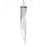 ✔ 1. Campanas de viento en espiral hechas a mano, tubos de aluminio esmerilado de plata de 35 pulgadas, cada tubo de metal tiene su propio tono único cuando chocan entre sí, formando una melodía hermosa y fresca.