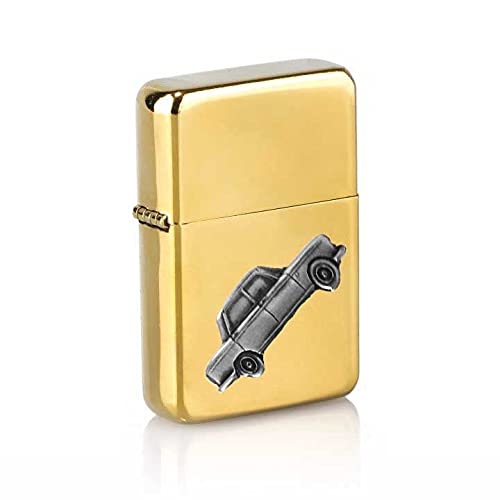 Briquet à essence 404 Berline, le cadeau rétro parfait au clapet tempête doré