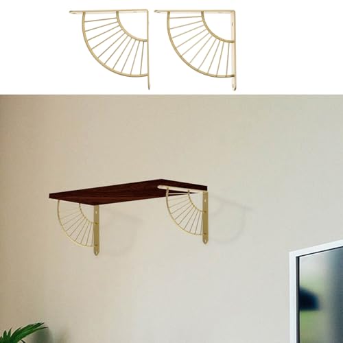 Support mural pour étagère design triangle doré chic élégant - 6