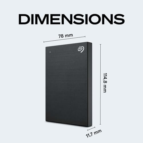 Seagate One Touch 2To, Disque Dur Externe Portable, chiffrement matériel par mot de passe, PC, Notebook & Mac, USB 3.0, Space Gray, Services Rescue inclus (STKY2000404)