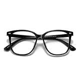 GCGAIK Oversized Blue Light Blocking Glasses for Women- Computer Reading Glasses, Glare Reduction and Eye Fatigue Relief for Gaming (black)