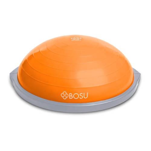 Image of Bosu Balance Ball Exercise Trainer, Home Gym Equipment w /Guided Workouts & Pump, 26 inch Inflatable Fitness Platform for Strength Training, Standing, Balancing, and Core Workout