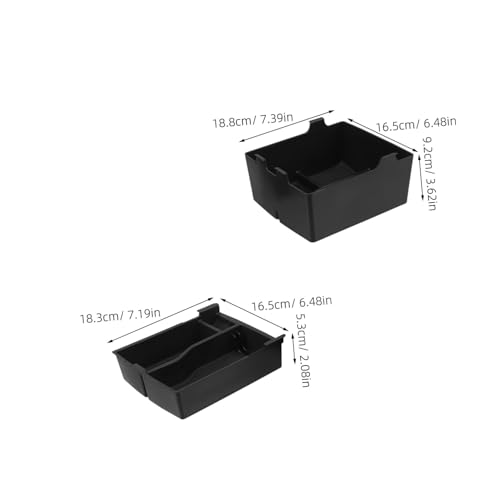 Organiseur de console centrale de voiture à compartiments amovibles anti-vibration