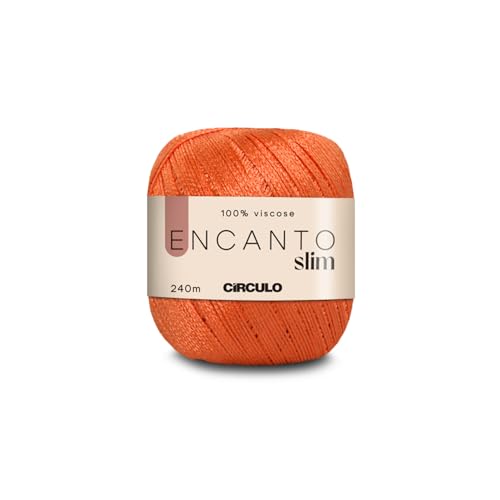 Image of CIRCULO Encanto Slim Yarn 100% Viscose - Luxury & Shine - Sport Weight Yarn - 262 yds, 3.52 oz - Color 4283 - Apricot