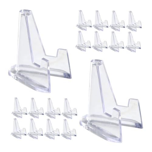 Vaguelly Guitar Pick Display Bracket 20pcs Acrylic Stand Guitar Pick Holder Plectrum Container for Ukulele Picks Storage Organizer Rack