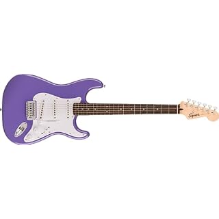 Squier Sonic Stratocaster IL (Ultrviolet) – Guitare Électrique - Les Beatles, Paul McCartney, John Lennon, RIngo Starr, George Harrison