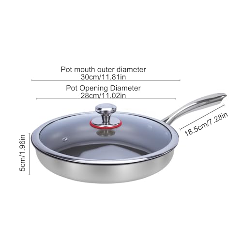 Poêle en titane résistant à la chaleur avec couvercle de cuisson