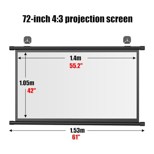 Pantalla para proyector manual 72" 4:3 miniatura 2