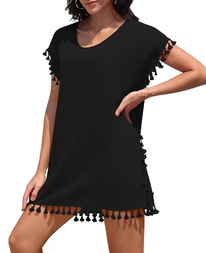 Womens Bathing Suit Cover Up Chiffon Tassel Summer Cover Ups for Swimwear 20252