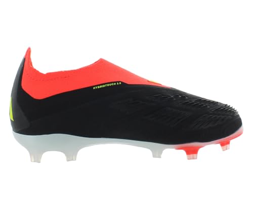 adidas Predator Elite LL FG GS Boys Shoes Size 10.5, Color: Core Black/Cloud White/Solar Red3