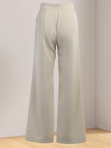 Women's Wide Leg Palazzo Pants Summer High Waist Flowy Front Strap Pants Casual Loose Trousers Business Beach2