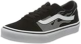 VANS WARD YT SUEDE FLAME VN0A38J93RV1 SNEAKER BASSA JUNIOR NERA