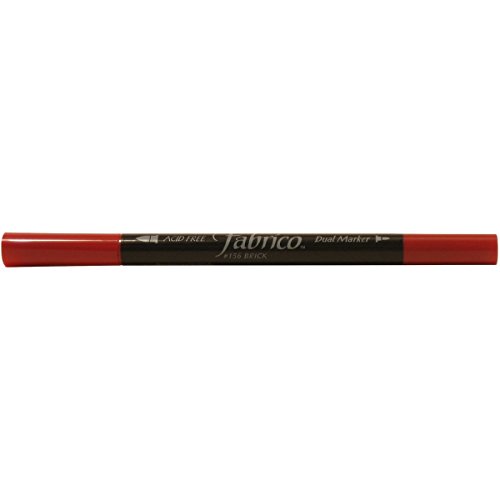 Tsukineko Dual-Ended Fabrico Marker Color-Fast, Brick