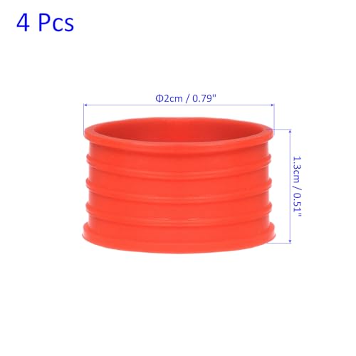 M METERXITY 4 Pack Badminton Racket Handle Grip Ring, Rubber Anti-Slip Fix Ring Grip Band - Image 3
