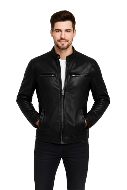 skullhide Black Premium Classic Leather Jacket For Men's Size:- (XS TO 4XL)-picture-13