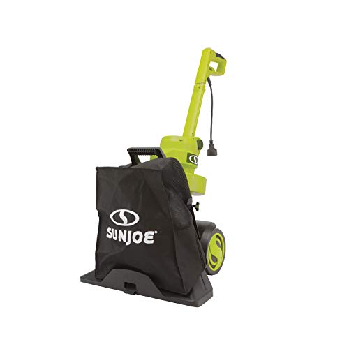 Sun Joe SBJ803E 14-Amp Walk Behind Outdoor Corded-Electric Vacuum Blower + Mulcher, Green
