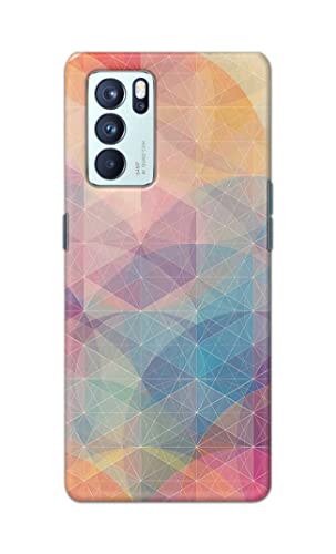 Image of Printed Hard Back Cover Case for Oppo Reno6 Pro 5G Back Cover (Crumpled Paper Design) -1803