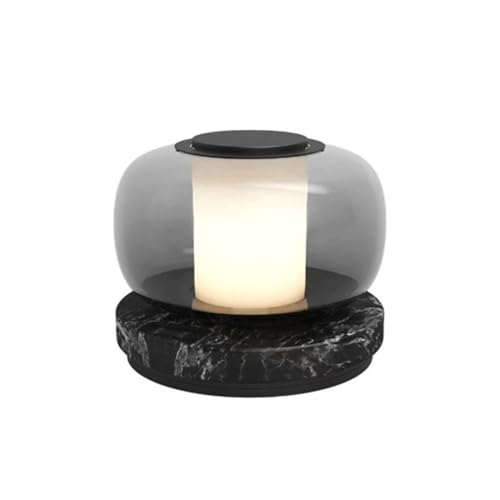 Lampe de bureau design salon chambre comptoir en verre et marbre