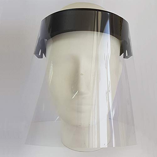 Preisvergleich Produktbild FUN FAN LINE - Packung x2 Schutzmasken, Kunststoffmasken, Gesichtsschutzschilde, transparente Sicherheitsgesichtsschutzschilde
