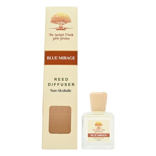 Image of Reed Diffuser Set | Long-Lasting Natural Fragrance for Home | Eco-Friendly Aroma Therapy Room Freshener | Gift Set - 100ml (Blue Mirage)