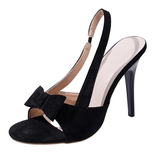 Sandales sexy à talons aiguilles et bout ouvert avec nœud pour vos soirées