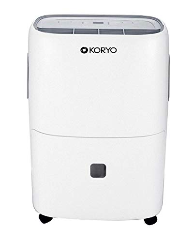 Image of Koryo Dehumidifier 25L /day Moisture Removal 400 Watts 3-in-1 Dehumidifier, Air Purifier and Clothes Dryer (KDE25SI, White)