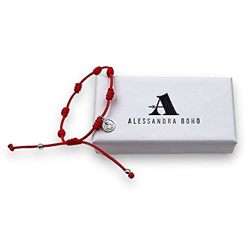 Pulsera A Alessandra Boho Hilo Rojo Virgen del Carmen