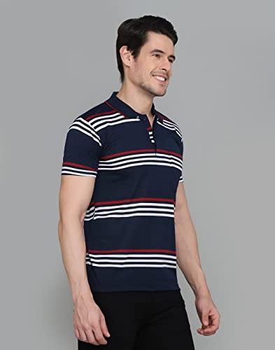 Image of INKKR Striped Men's Polo Neck T-Shirt Combo