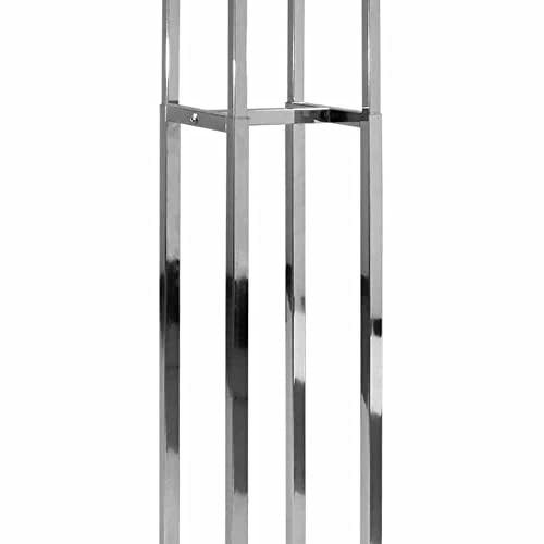 Image of LOCOMOTO 4-Way Clothes Rail Display Stand | Heavy Duty Metal Garment Rack with 15 kg Load Capacity | Free Standing Hanger Stand for Home, Retail Shop & Showroom Display (GOLD)