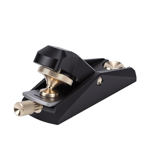 YWBL-WH Rabot à Bloc à Angle Bas, Lames de 28 Mm, Rabot à Main en Aluminium pour le Travail du Bois avec Angle de Coupe de 33° pour Lisser les Surfaces, Couper les Bords et Modéliser