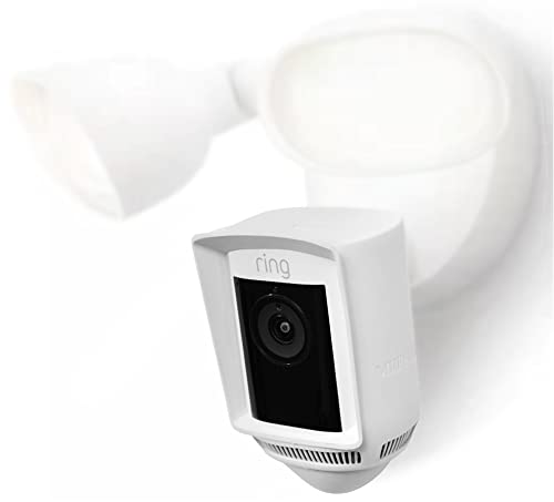 Silicone Skin Case Compatible with Ring Floodlight Cam Wired Pro - Sun Glare, UV & Weather Protection Skins Cover (White, 1 Pack)