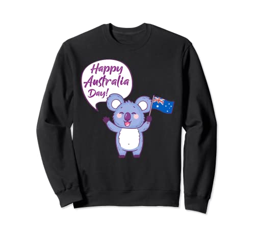 Happy Australia Day Shirt Divertente Aussie Koala Patriottico Regalo Felpa